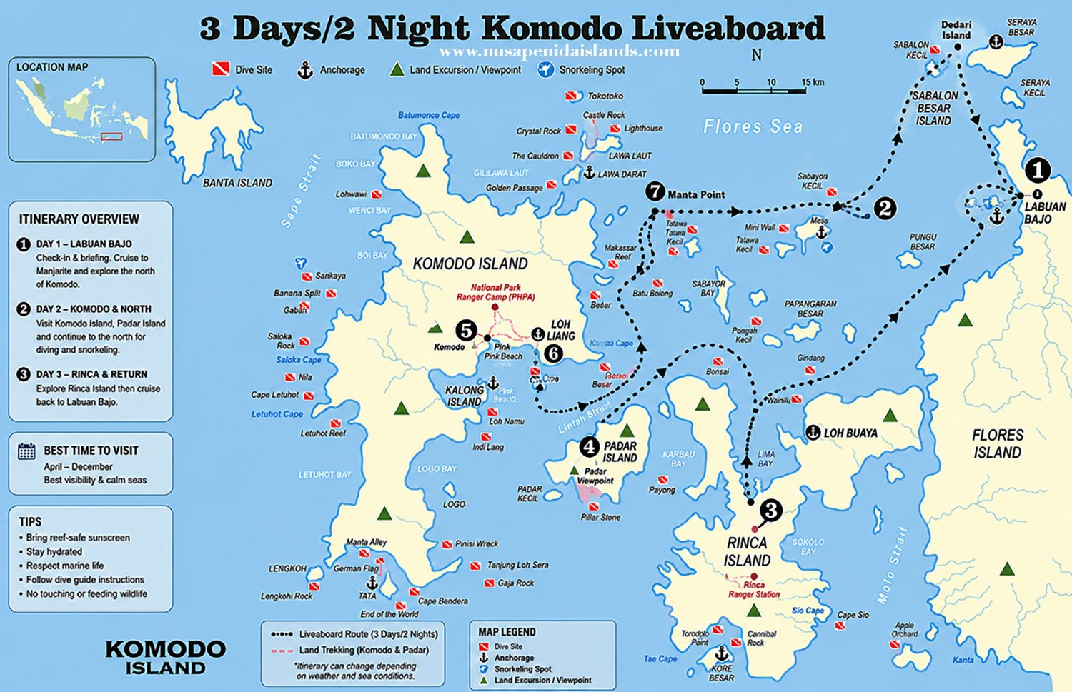 Komodo Tour Liveaboard Package Itinerary Komodo Tour Liveaboard Package Itinerary 3 Days 2 Nights